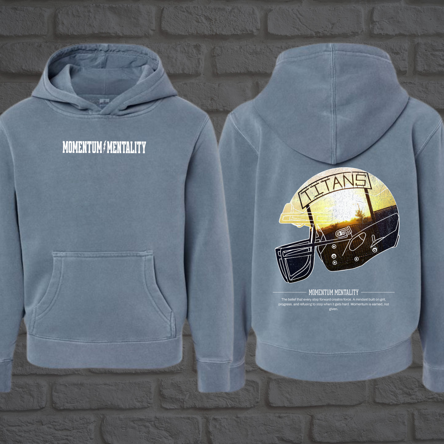 Momentum Mentality Youth Pigment Washed Hoodie