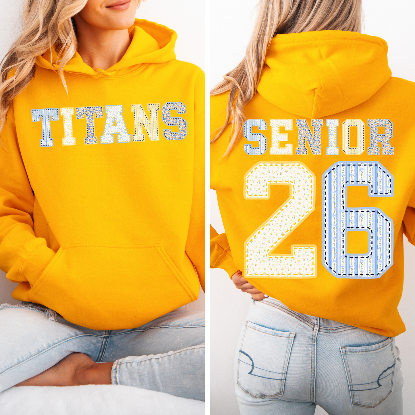 Titans / Senior '26 Patchwork Hoodie