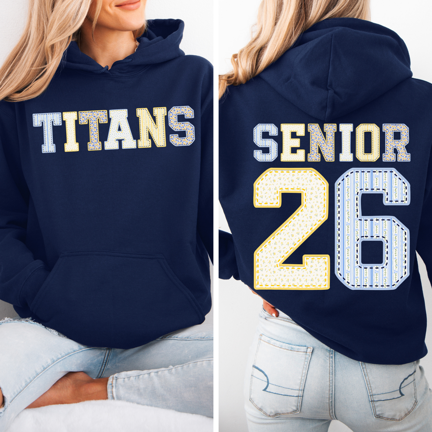Titans / Senior '26 Patchwork Hoodie