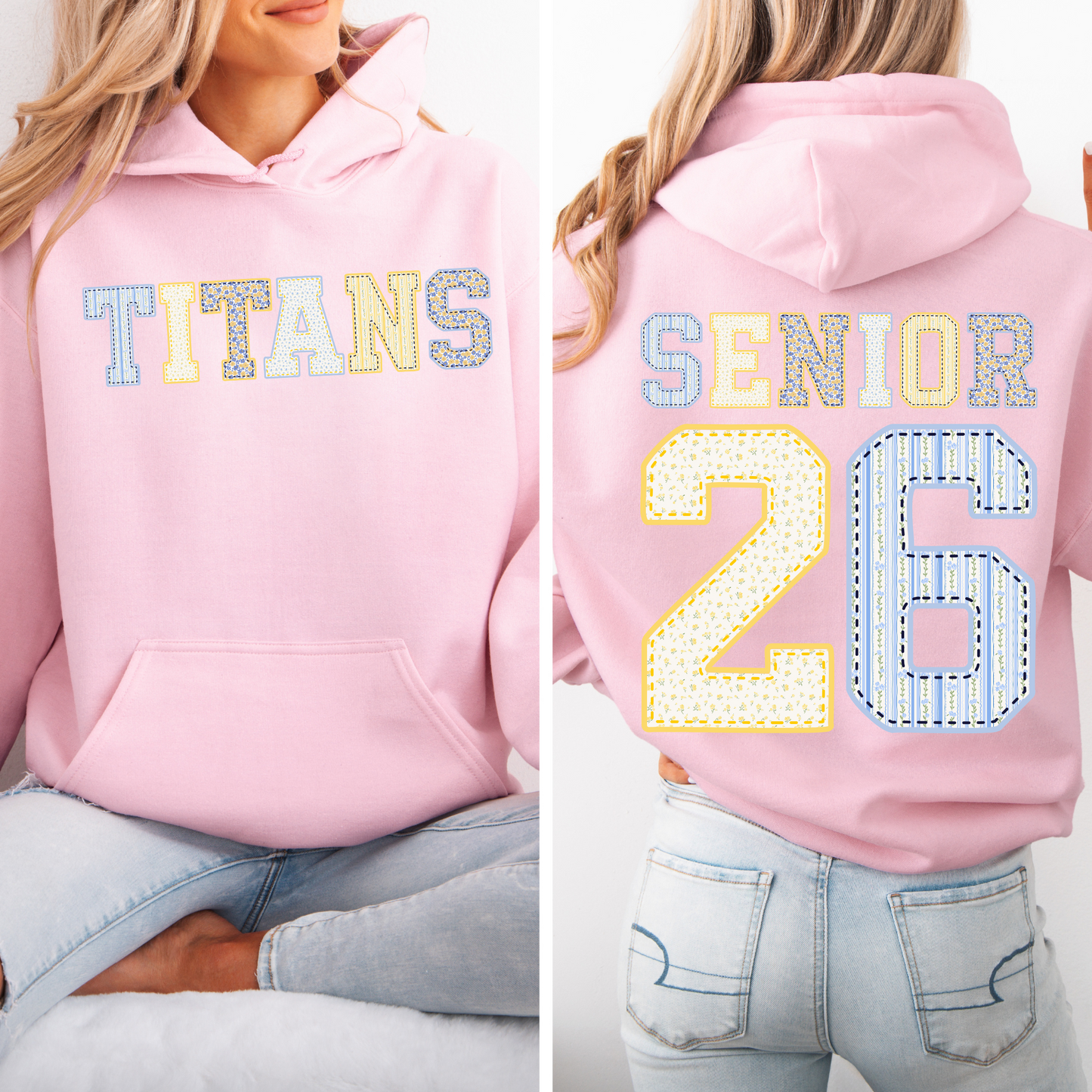 Titans / Senior '26 Patchwork Hoodie