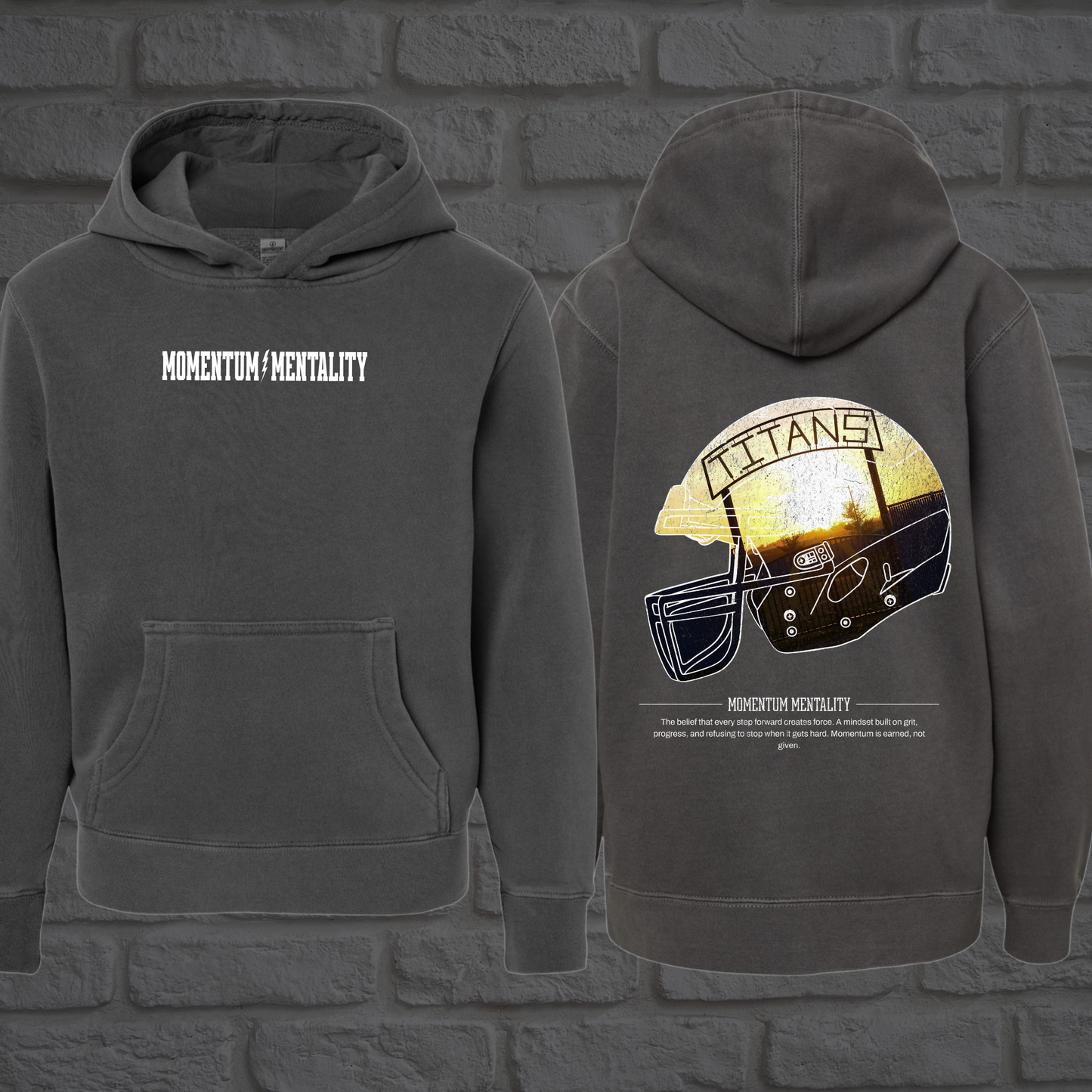 Momentum Mentality Youth Pigment Washed Hoodie