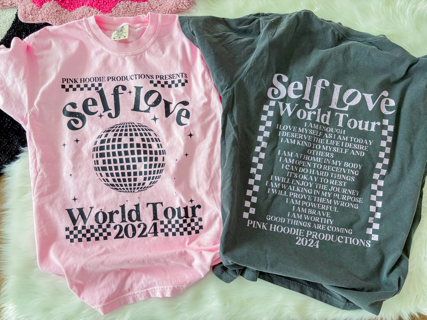 Self Love World Tour - Unisex Tee *Pink Hoodie Exclusive*