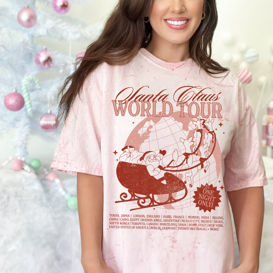Santa World Tour - Unisex Colorblast Tee