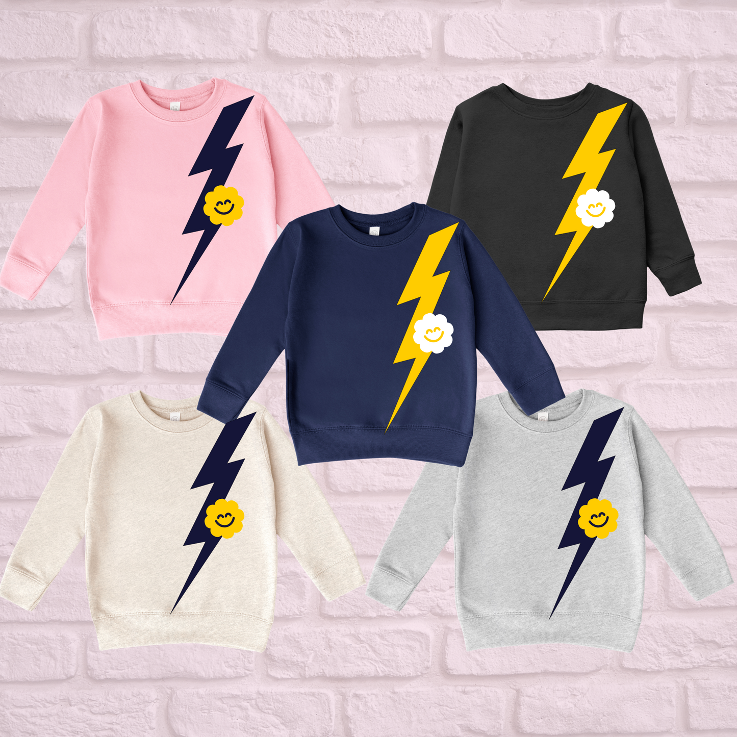 Bolt + PH Smiley Icon Crew Neck - Youth