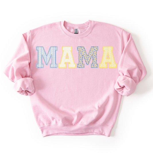 Mama Patchwork Unisex Crewneck