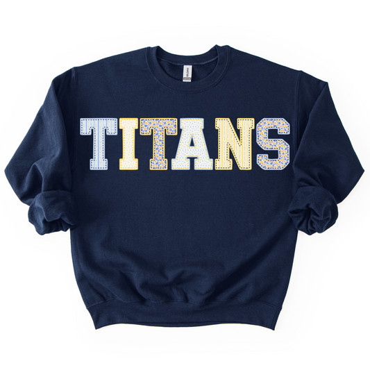 Titans Patchwork Unisex Crewneck