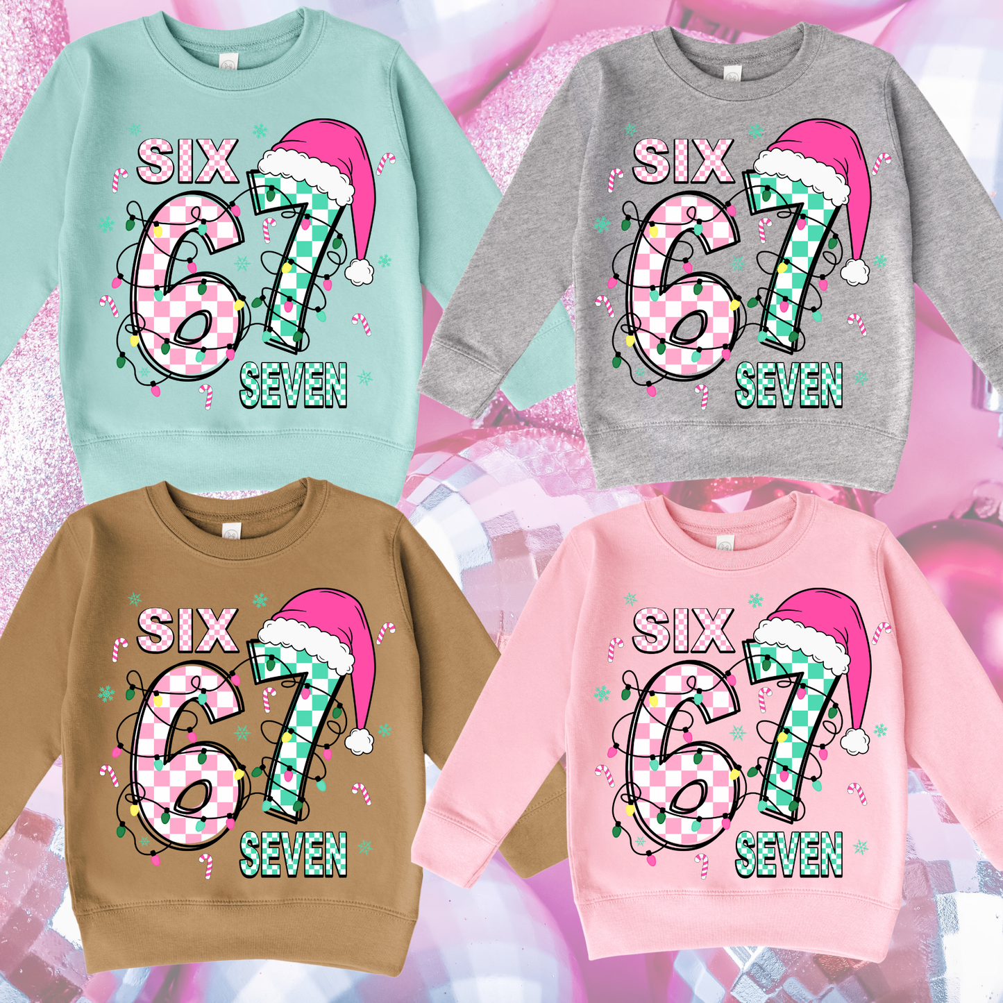 Six Sevennnnnn (bright colors) - Toddler/Youth Crew Neck
