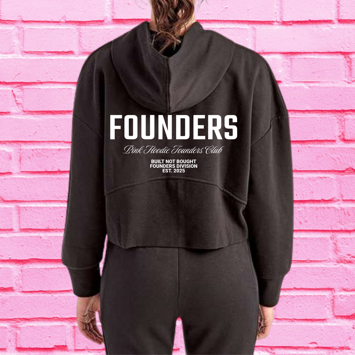 Founders Division Cropped Half-Zip Hoodie