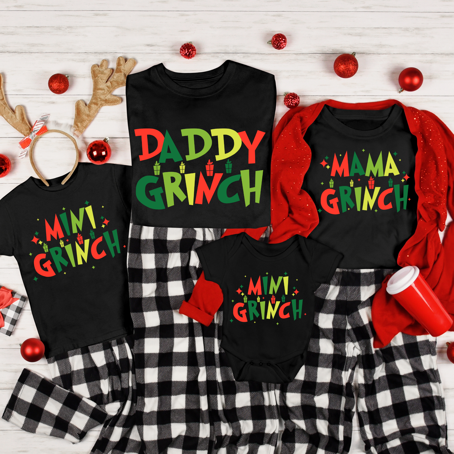 Grinchy Matching Family Tees