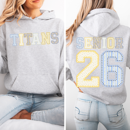 Titans / Senior '26 Patchwork Hoodie