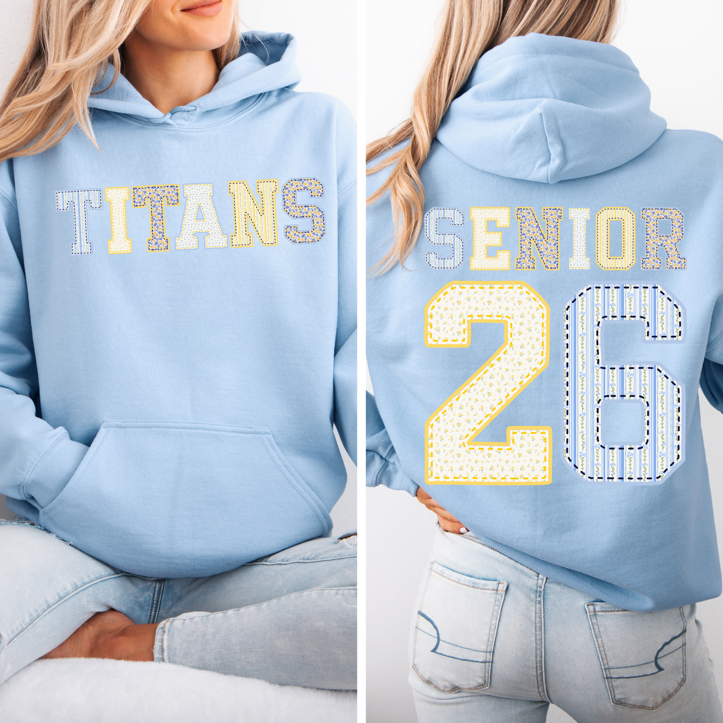 Titans / Senior '26 Patchwork Hoodie