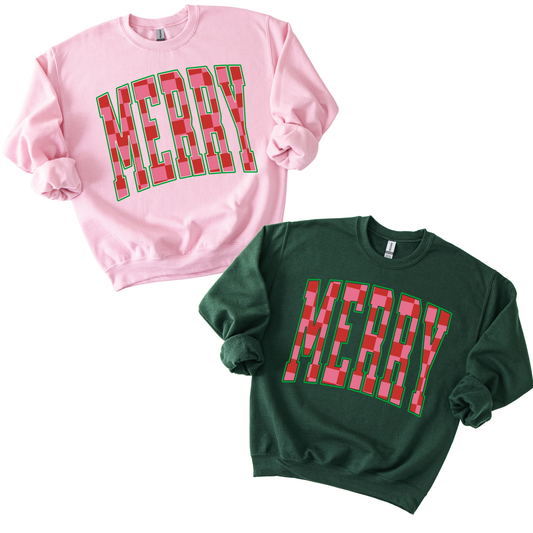 XXL Merry Checkers - Unisex Crew Neck