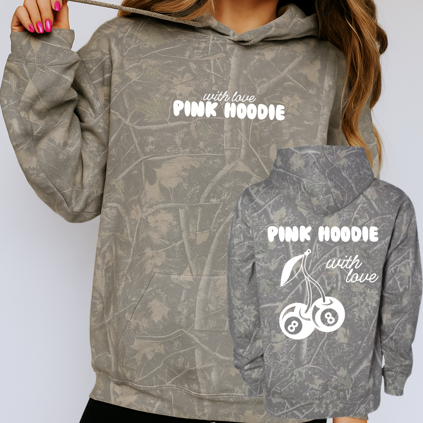 With Love, Pink Hoodie | Camo Edition Hoodie