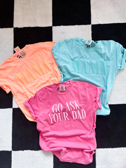 Mystery Mama Tee - Unisex Puff Print Tee - BRIGHTS