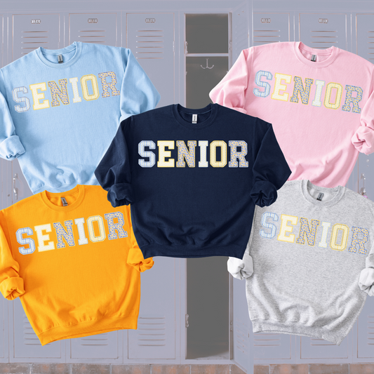 Senior Patchwork Unisex Crewneck